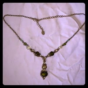 Necklaces yellow and green